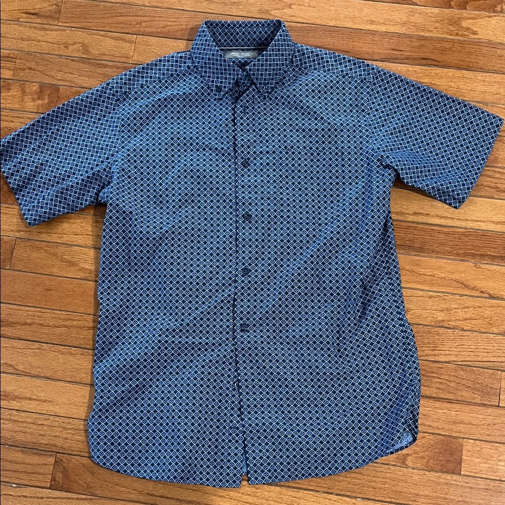 Daniel Cremieux Navy Geometric Button Down Shirt